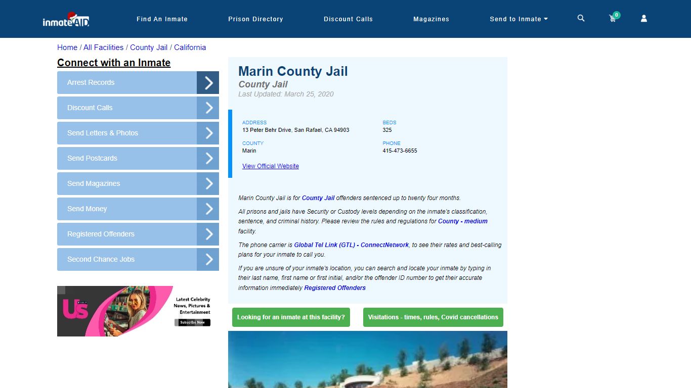 Marin County Jail - Inmate Locator - San Rafael, CA